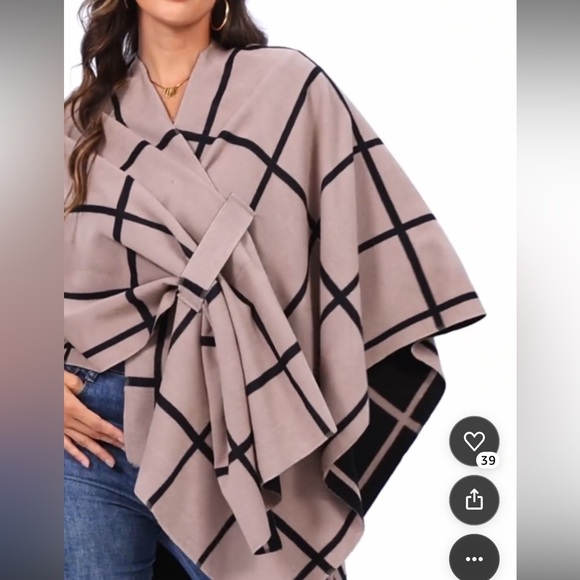 Moss Rose Women's Shawl Wrap Poncho Ruana Cape Open Front Cardigan Shawls - Picture 3 of 9